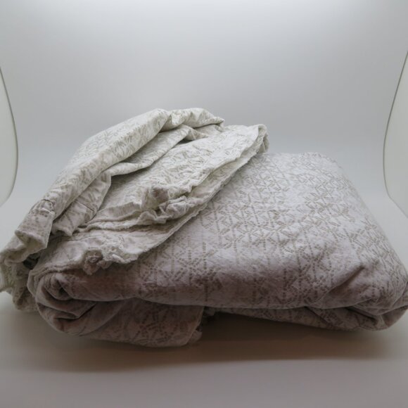 Twin Duvet Garment Washed Standard Sham Taupe Casual Cover 2 Piece Open Package - Picture 4 of 12